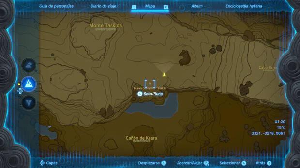 The Legend of Zelda - Santuarios de Necluda oriental: Santuario de Bamitoq, ubicación de la Cueva del monte Taskida
