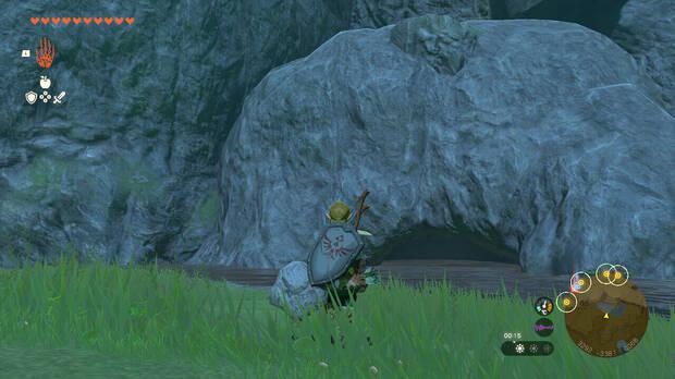 The Legend of Zelda - Santuarios de Necluda oriental: Santuario de Bamitoq, entrada a la Cueva del monte Taskida