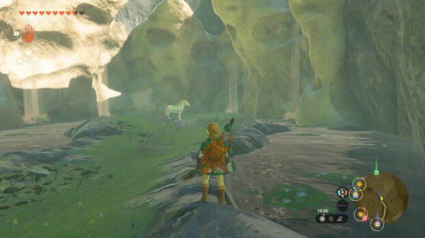 The Legend of Zelda: Tears of the Kingdom - Santuarios de Farone: Santuario de Iso'qin, domar al caballo gigante blanco