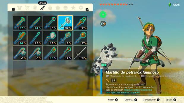 Zelda: Tears of the Kingdom - Truco para duplicar armas: equipar el arma a duplicar