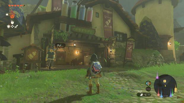 Zelda: Tears of the Kingdom - Tienda El soplo de color en la aldea Hatelia