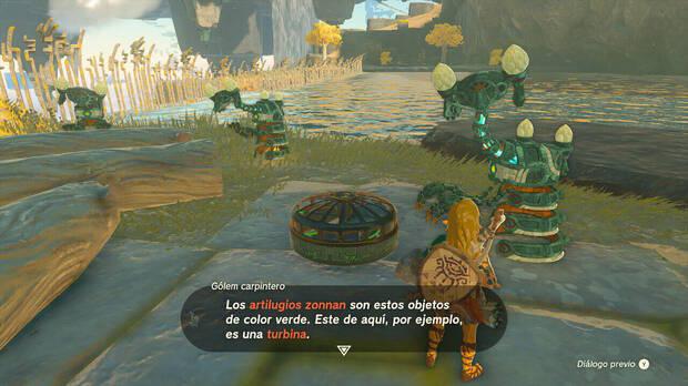 Zelda: Tears of the Kingdom - Usar artilugios zonnan en la creación de vehículos