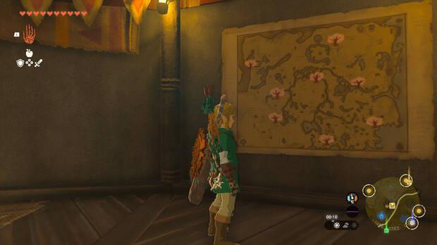 Zelda: Tears of the Kingdom - Mapa de cerezos en la Posta de la llanura