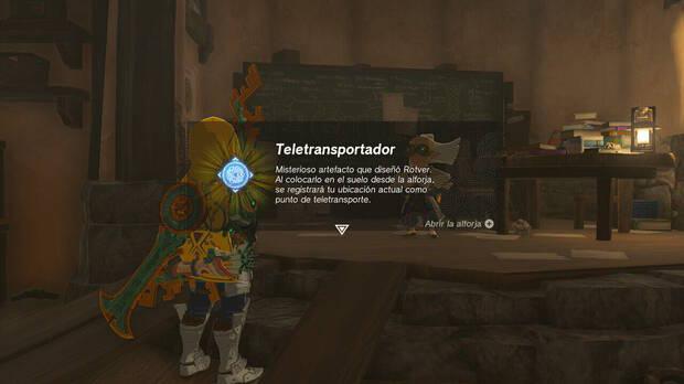 Zelda: Tears of the Kingdom - Mejora de la tableta de Prunia: Teletransportador