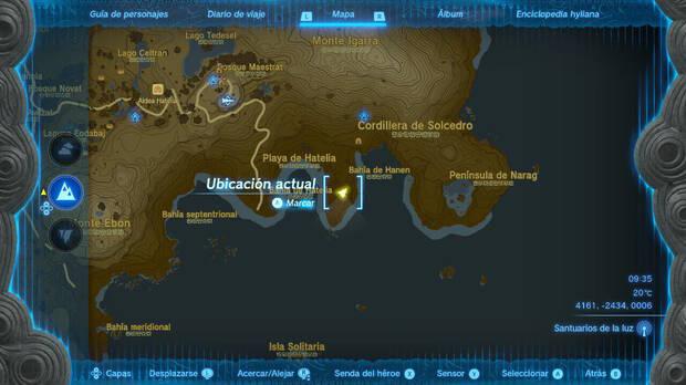 Zelda: Tears of the Kingdom - Localización del caballo de Ganon gigante en el mapa