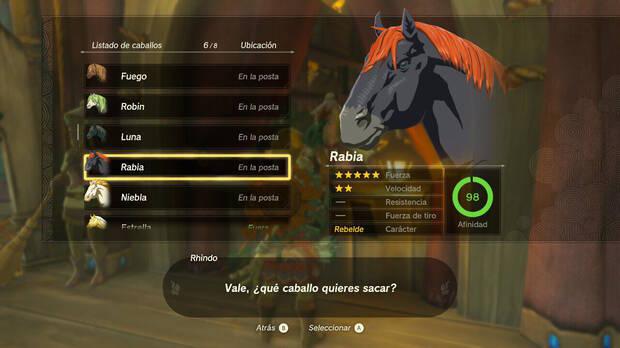 Zelda: Tears of the Kingdom - Estadísticas del caballo de Ganon gigante