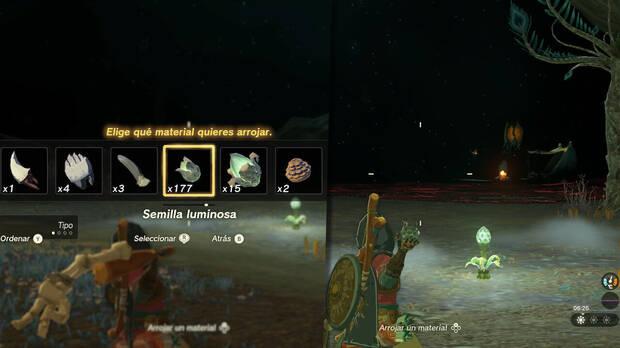 Zelda: Tears of the Kingdom - Usar semillas luminosas