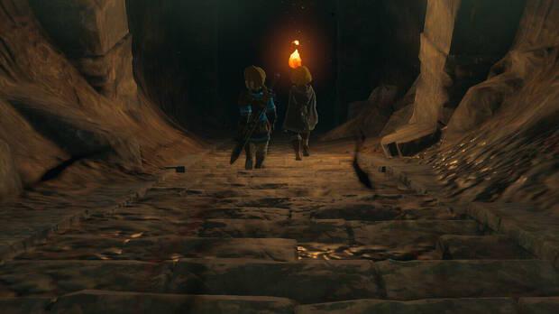 Zelda: Tears of the Kingdom - Enciende antorchas o usa fuego para iluminar zonas oscuras
