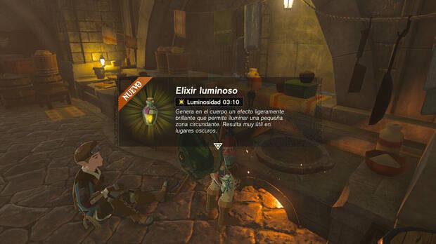 Zelda: Tears of the Kingdom - Elabora un elixir luminoso
