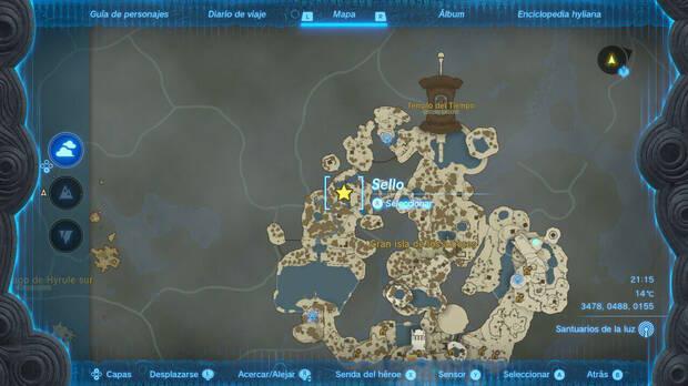 Zelda: Tears of the Kingdom - Hábitat de los arowana arcaico en la Gran isla de los albores