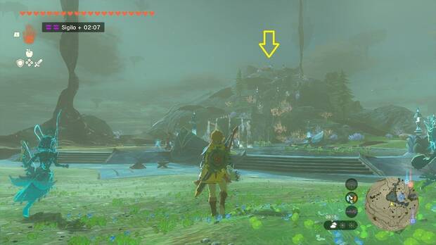 Zelda: Tears of the Kingdom - Subir a la fuente del Parque de Mipha para encontrar arowana arcaico