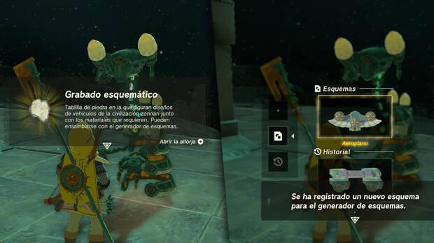 Zelda: Tears of the Kingdom - Conseguir grabados esquemáticos