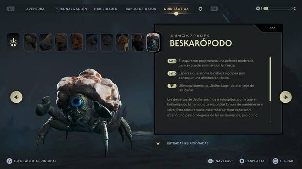 Star Wars Jedi: Survivor - Escáner del enemigo Beskarópodo