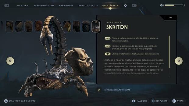 Star Wars Jedi: Survivor - Escáner del enemigo Skriton