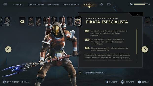 Star Wars Jedi: Survivor - Escáner del enemigo Pirata especialista