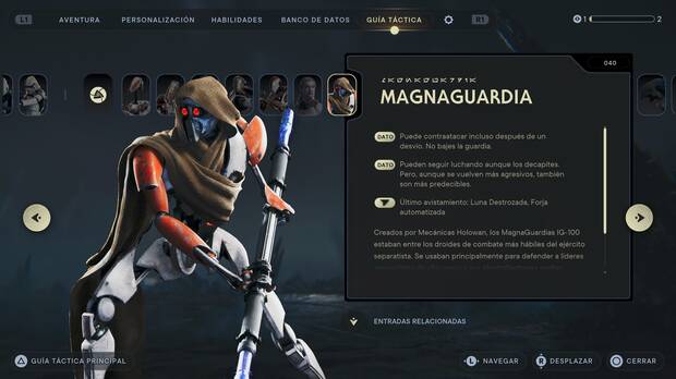 Star Wars Jedi: Survivor - Escáner del enemigo Magnaguardia
