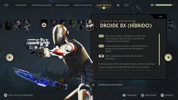 Star Wars Jedi: Survivor - Escáner del enemigo Droide BX (Híbrido)