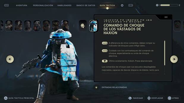 Star Wars Jedi: Survivor - Escáner del enemigo Comando de choque de los Vástagos de Haxion