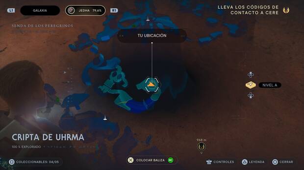 Star Wars Jedi: Survivor - Localización en el mapa del enemigo legendario Sutaban alfa
