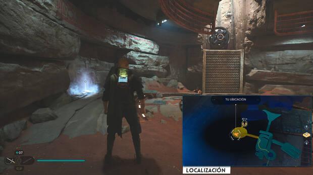 Star Wars Jedi: Survivor - Localización del banco de datos 12 en Pasadizos del desierto de Jedha