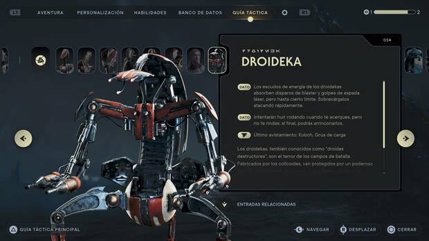 Star Wars Jedi: Survivor - Escáner del enemigo Droideka