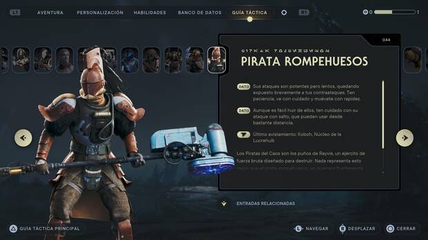 Star Wars Jedi: Survivor - Escáner del enemigo Pirata rompehuesos