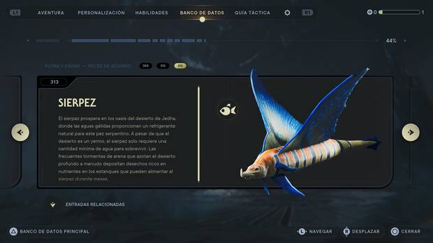 Star Wars Jedi: Survivor - Ficha de datos del Sierpez