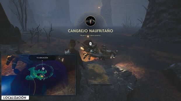 Star Wars Jedi: Survivor - Localización del pez Cangrejo naufritaño
