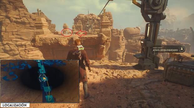 Star Wars Jedi: Survivor - Localización del cofre 33 en Puente desgastado de Jedha