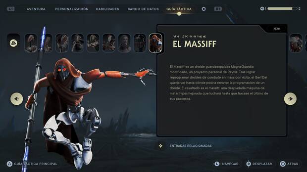 Star Wars Jedi: Survivor - Escáner del enemigo El Massiff