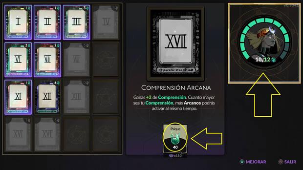 Hades 2 - Cómo aumentar el límite de comprensión