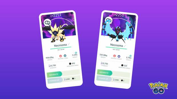 Pokmon GO - Fusin de Necrozma Melena Crepuscular y Necrozma Alas del Alba