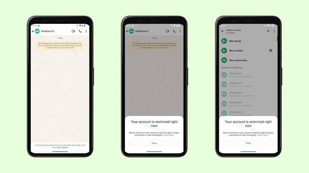 Nueva función en WhatsApp para bloquear cuentas temporalmente por abuso de spam