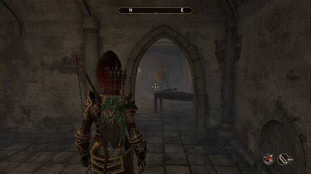 The Elder Scrolls IV: Oblivion - Castillo Cuerno de Guerra, candelabro en la pared de la sala de entrenamiento de Cuerno de Guerra