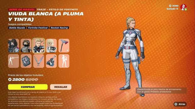 Fortinite Battle Royale - Imagen del pack Thunderbolts en la Tienda de pavos