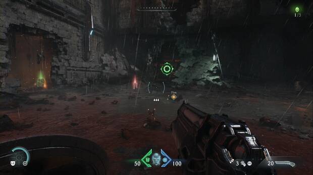 DOOM: The Dark Ages - Aldea de Khalim, pared destruible a la iglesia