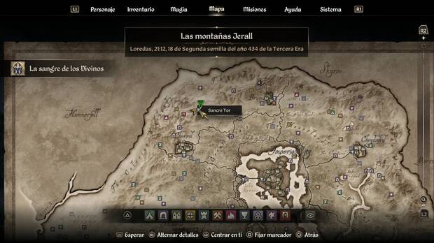 The Elder Scrolls IV: Oblivion Remastered - La sangre de los Divinos, ubicación de Sancre Tor en el mapa