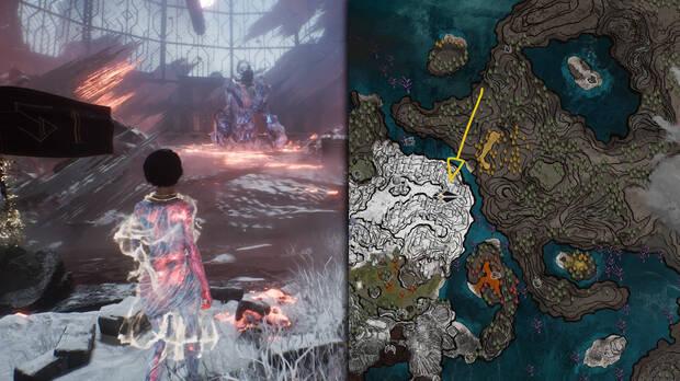 Clair Obscur: Expedition 33 - Localización 1 del jefe secreto Gargant en Corazón Gélido