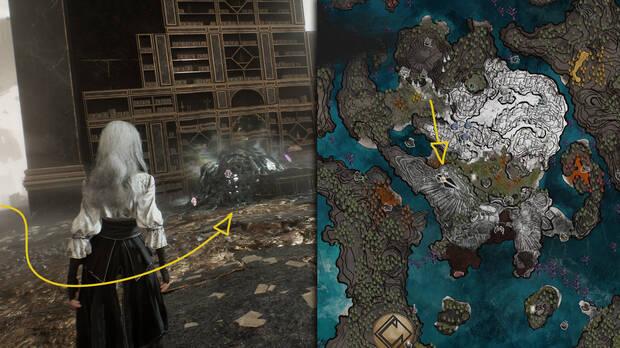 Clair Obscur: Expedition 33 - Localización de la jaula de pintura de Mansión voladora 1