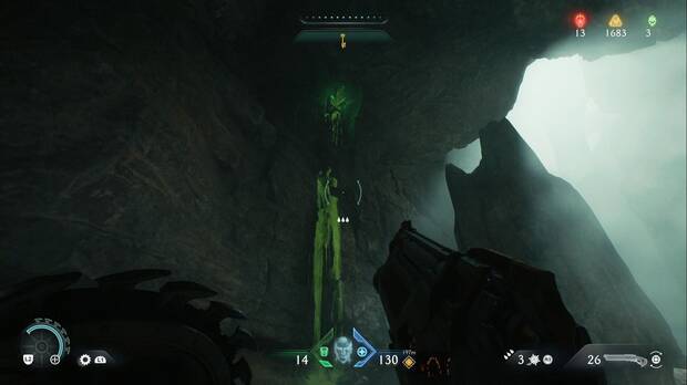 DOOM: The Dark Ages - Bosque Abisal, punto de salto de recuperación de escudo en las minas