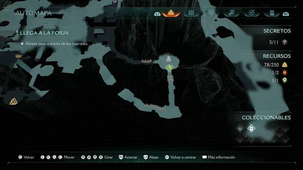 DOOM: The Dark Ages - Bosque Abisal, camino al sudeste de la zona de combate principal con oro y un juguete
