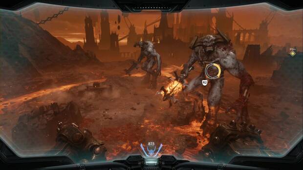 DOOM: The Dark Ages - Destructor del infierno, el Atlan se enfrenta a varios Titanes a la vez