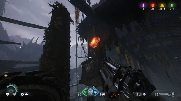 DOOM: The Dark Ages - Aguja de Nerathul, caja destruible en lo alto del barco destrozado