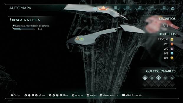 DOOM: The Dark Ages - Aguja de Nerathul, piezas de oro y sello de vida en la zona bajo la rampa tras pasar el barco encallado