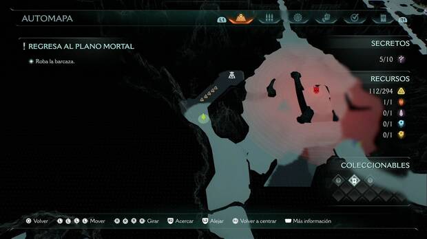 DOOM: The Dark Ages - Muelle de almas, piezas de oro y juguete del Acólito tras una reja de cráneo azul