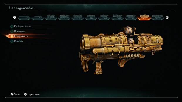 DOOM: The Dark Ages - Dominio de armas, diseño Conquistador para Lanzagranadas