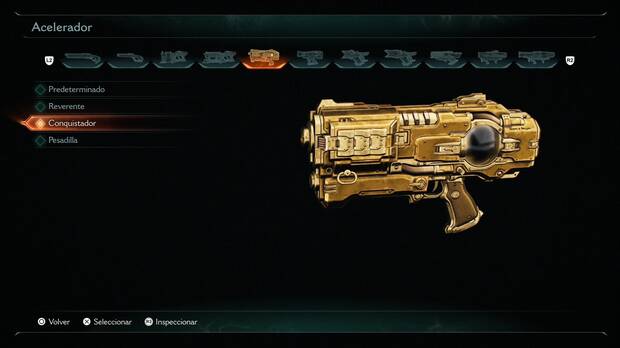 DOOM: The Dark Ages - Dominio de armas, diseño Conquistador para Acelerador