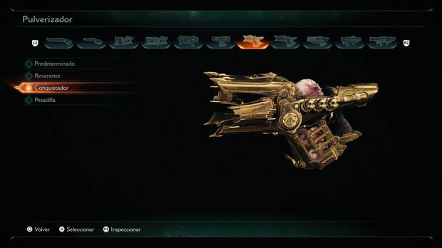 DOOM: The Dark Ages - Dominio de armas, diseño Conquistador para Pulverizador