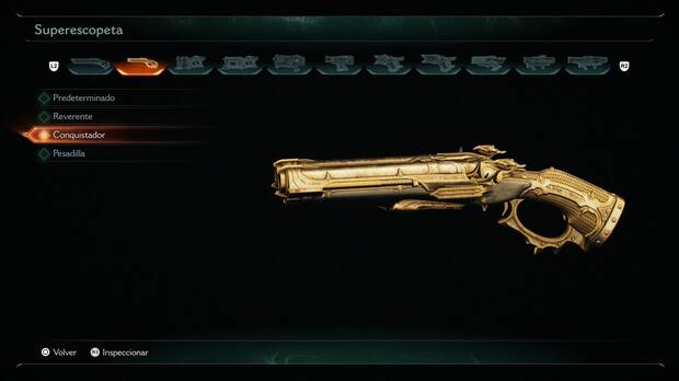 DOOM: The Dark Ages - Dominio de armas, diseño Conquistador para Superescopeta