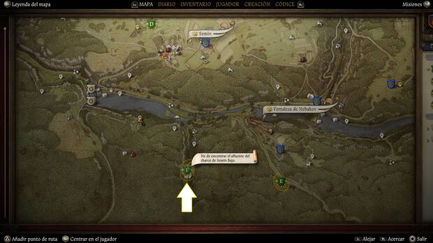 Kingdom Come: Deliverance 2 - Localización en el mapa de Trosky del santuario pagano de Veles